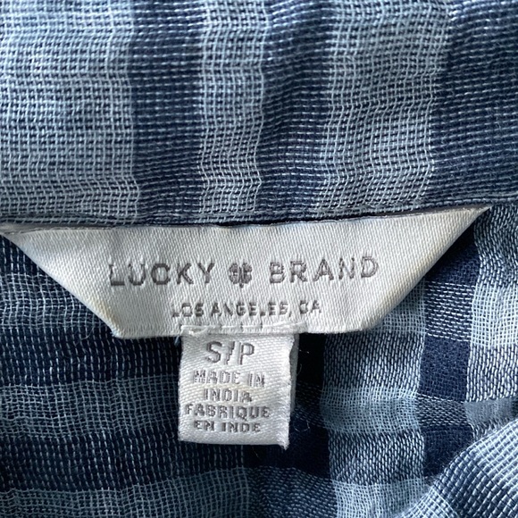 Lucky Brand Plaid Guaze Shirt - Size Small - NWOT - Picture 5 of 11